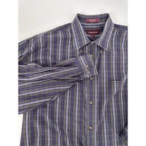 NORDSTROM BRAND MENS CHECK DRESS SHIRT SIZE XL